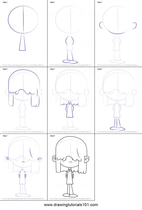 How To Draw Lucy Loud From The Loud House Printable Step By Step