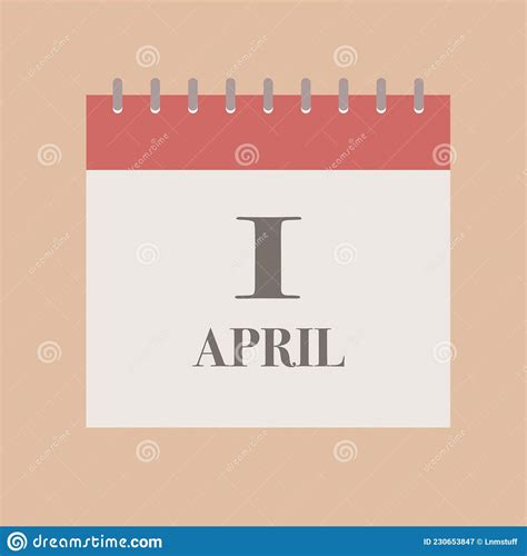 April 1 April Narr Tag Kalender Vektor Symbol Abbildung Vektor