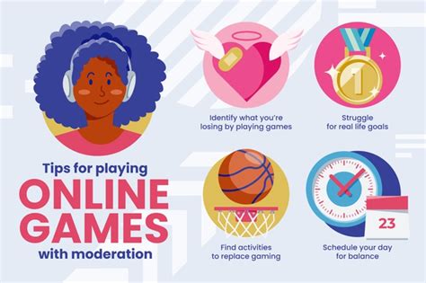 Free Vector Tips For Playing Video Games With Moderation