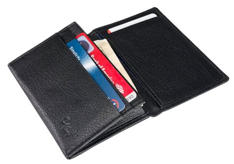 Universal business card holder capacity 50 3 1/2 x 2 cards black 08109. Caseti Kosmo Textured Soft Black Leather Business Card Holder