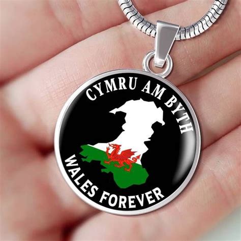 Cymru Am Byth Pendant Wales Forever Welsh National Pride Necklace