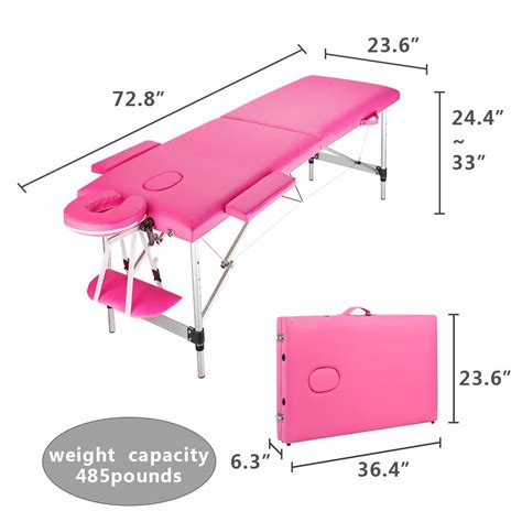 2 Folding Portable Massage Table Facial Spa Supplies Bed Tattoo