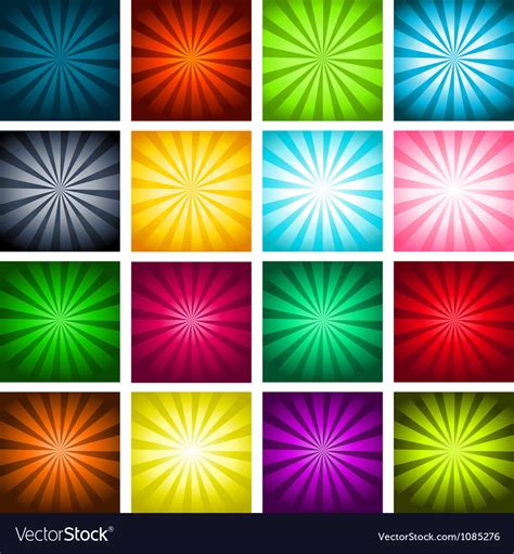 Colorful Bursting Backgrounds Royalty Free Vector Image