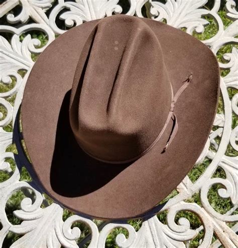 Vintage Royal 5x Brown Felt Cowboy Hat Western Beaver Fur Felt Hat Sz 7