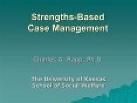 Strengths Based Case Management Swphost Com