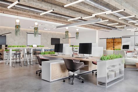 Modern Open Plan Office Space Interior Psn