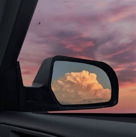 Collection by ashley • last updated 10 days ago. clouds , pink , purple , orange , sunset , car , mirror ...