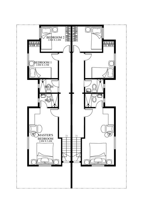 Duplex House Plans Series Php 2014006 Pinoy House Plans