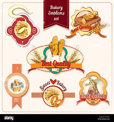 Bakery Emblems Set Stock Vector Image And Art Alamy