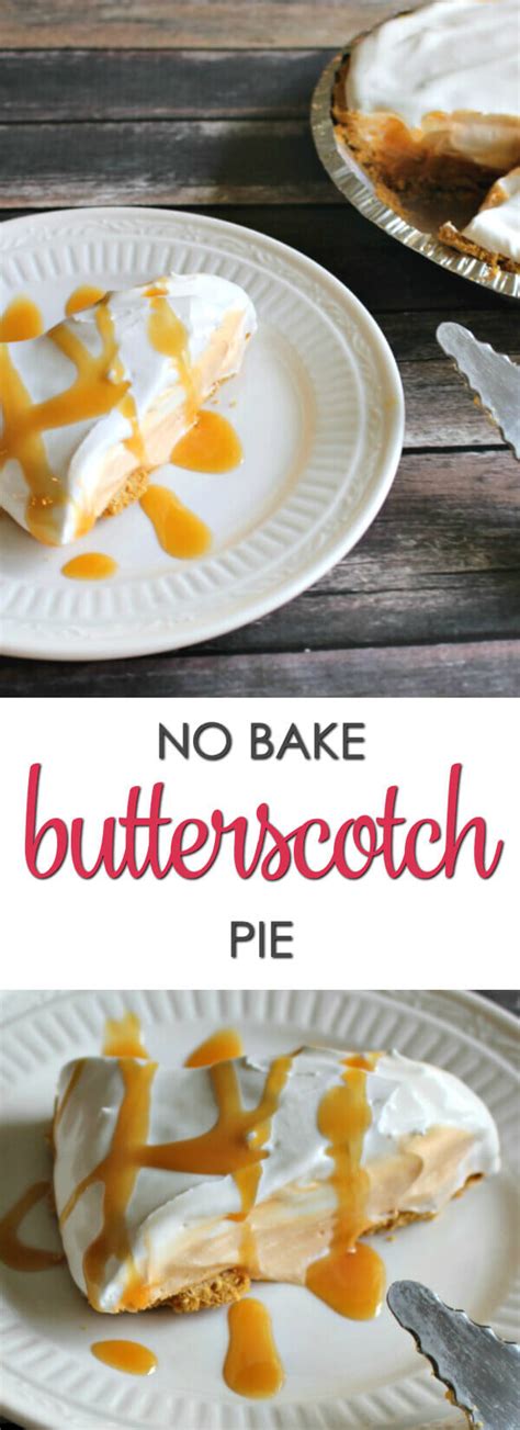 Delicious No Bake Butterscotch Pie Recipe It Is A Keeper