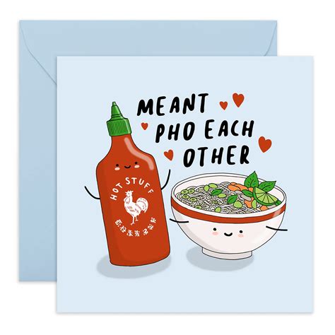 Buy Central 23 Cute Anniversary Love Card “meant Pho Each Other” Fun Anniversary Card