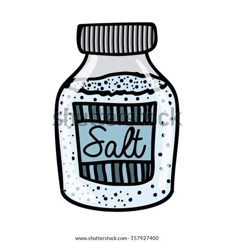 Salt Drawing Over White Background Vector Stock Vector Royalty Free