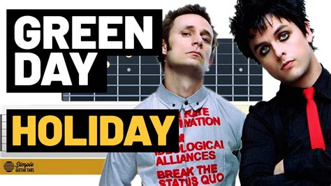 Green Day Holiday Easy Guitar Tutorial Youtube