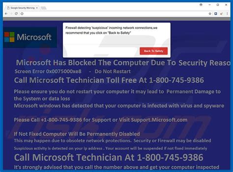 Microsoft Has Blocked The Computer Scam Removal And Recovery Steps