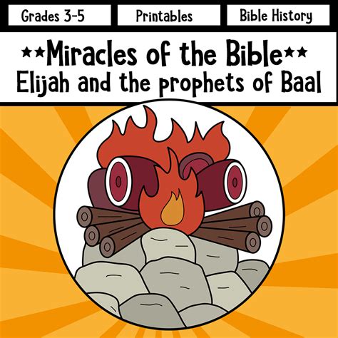 Elijah And The Prophets Of Baal Workbook For Kids Six Printable