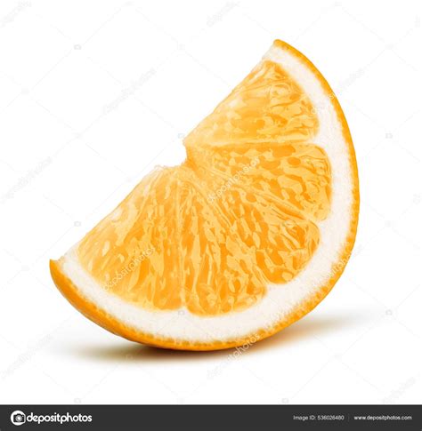 Orange Fruit Slice Isolated On White Background Stock Photo By