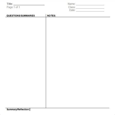 Free notion templates for students, personal finance, work, productivity, and more. Cornell Notes Template - 56+ Free Word, PDF Format ...
