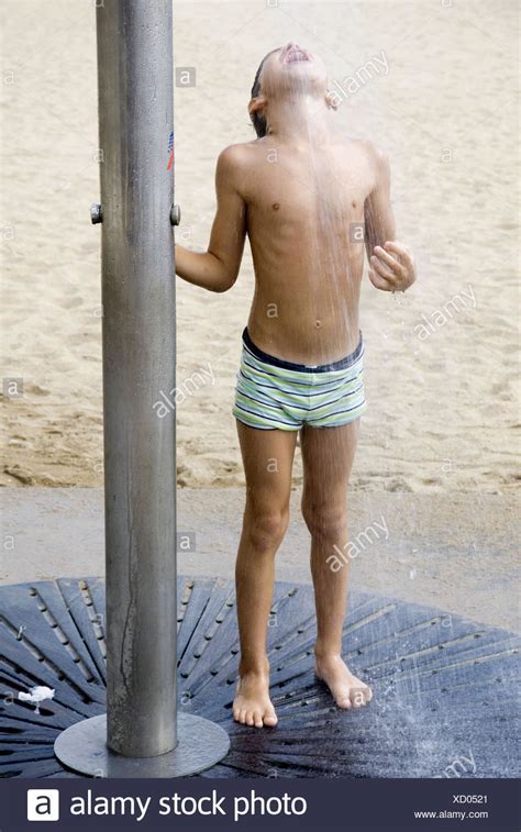 Boy Taking A Shower High Resolution Stock Photography And Images Alamy