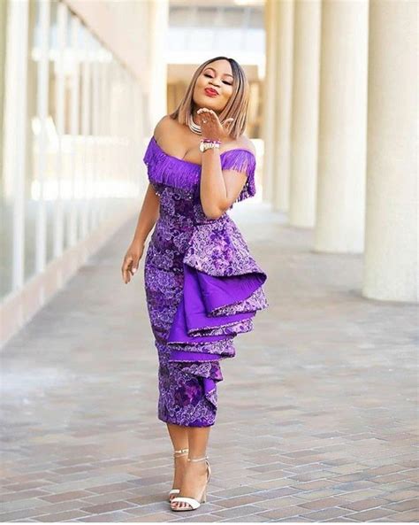 Purple Lace Gown African Lace Styles African Dresses Modern African