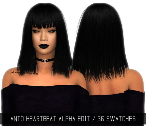Simpliciaty Anto`s Heartbeat Hair Retextured Sims 4 Hairs