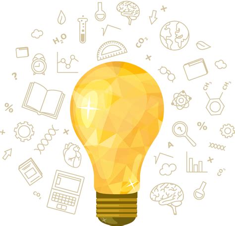 Download Light Idea Yellow Incandescent Bulb Line Hq Png Image Freepngimg