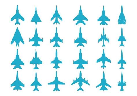 Airplanes Silhouettes Ai Vector Uidownload