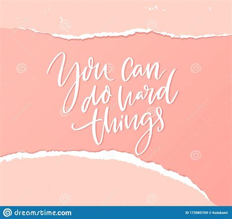 You Can Do Hard Things Support Quote Empower Handwritten
