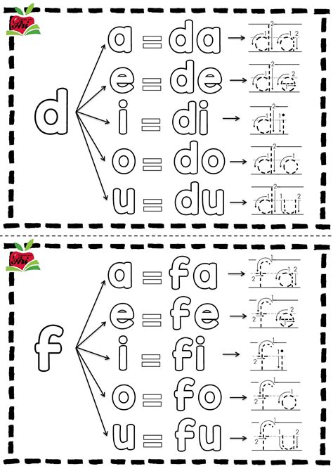 Silabas Da De Di Do Du Para Imprimir Silabas