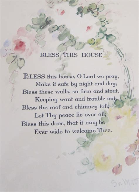 Bless This House Prayer Bless this house, O Lord we pray, Make it safe
