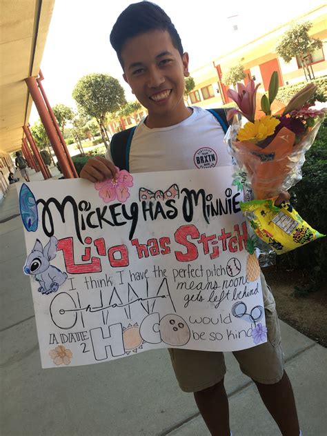 Hoco Proposal Lilo And Stitch Cute Homecoming Proposals Cute Prom