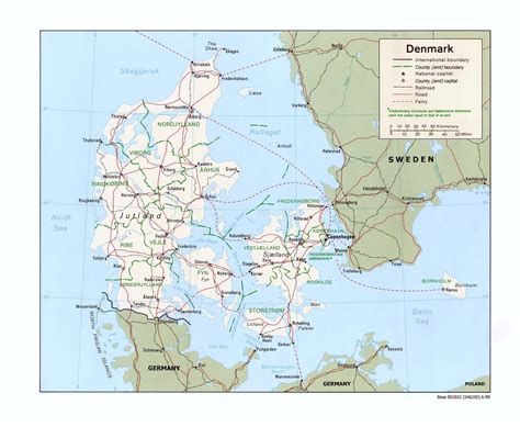Administrative Map Of Denmark Denmark Administrative Map