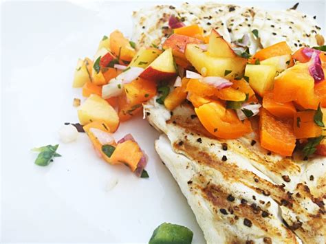 Grilled Halibut With Mango Salsa Flavorful Fit