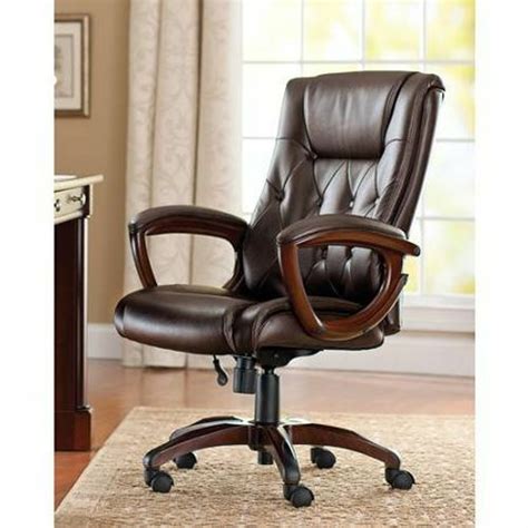 Realspace carlton executive big and tall bonded leather chair, espresso/versailles cherry. Realspace Cressfield High Back Bonded Leather Chair Brown ...