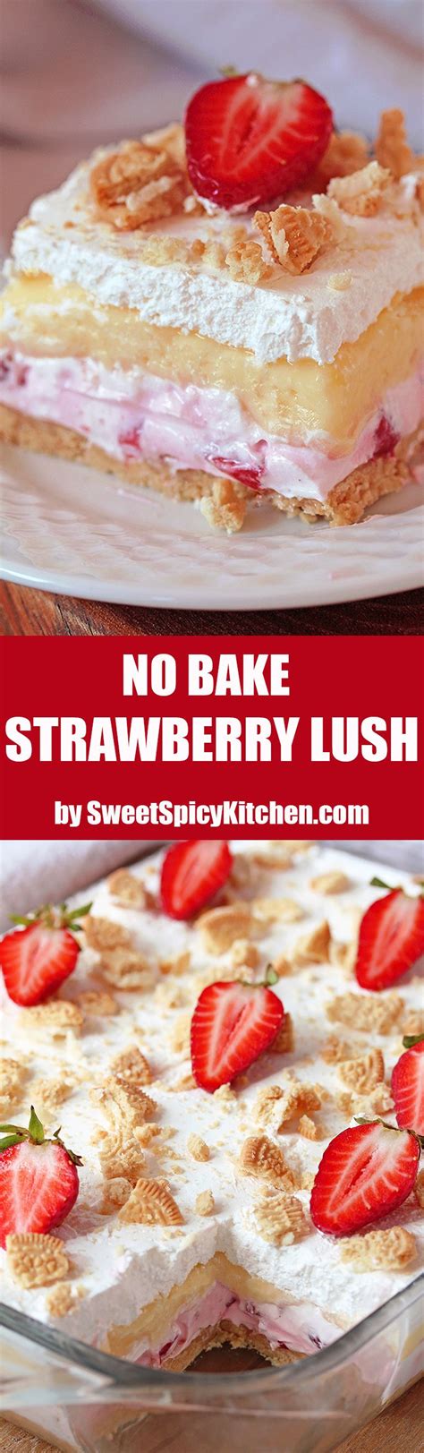 What can you make with boxed vanilla pudding? No Bake Strawberry Lush | Recipe | Desserts, Baking ...