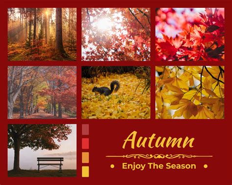 Autumn Natural Mood Board Mood Board Template