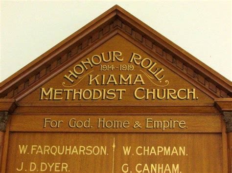 Kiama Methodist Church Honour Roll Monument Australia