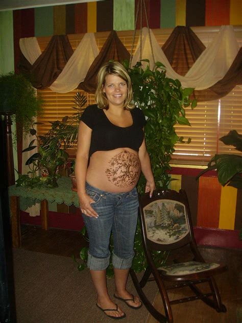 Jennifers Henna Baby Bump Drawing By Janet Gioffre Harrington
