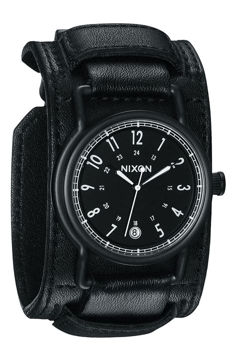 Nixon The Axe Leather Cuff Watch Nordstrom