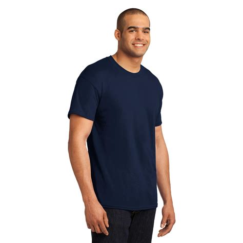 Hanes 5170 Ecosmart 5050 Cottonpolyester T Shirt Navy Full Source