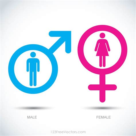Male And Female Icons Illustration Male Female Icon Icon