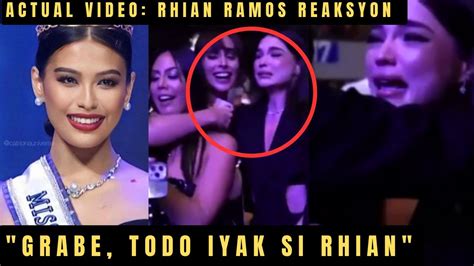 Actual Video Rhian Ramos Super Iyak Matapos Manalo Ni Michelle Dee Sa Miss Universe 2023 Youtube