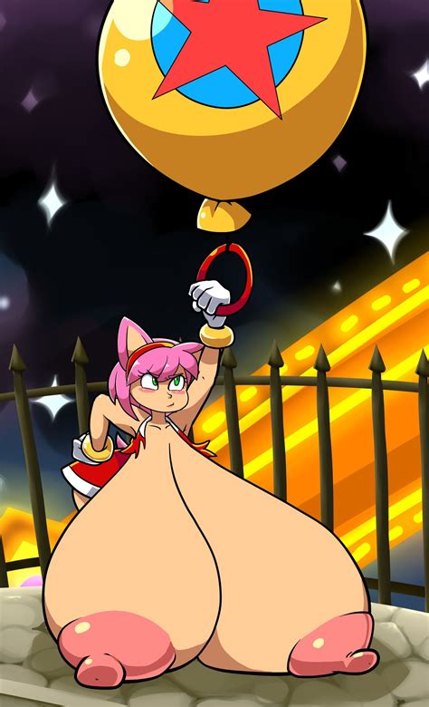 Rule 34 Amy Rose Anthro Balloon Breast Expansion Breasts Ear Exposed