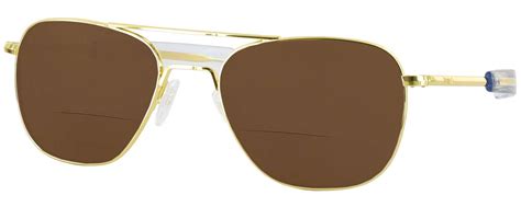 Aviator 23k Gold Bifocal Reading Sunglasses