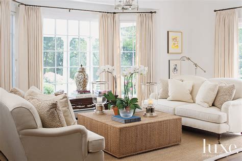 Neutral Colored Sitting Area Luxe Interiors Design