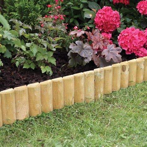 Fixed Log Roll Edging Border Edging Garden Maintenance