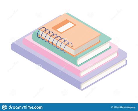 Stack Of Diaries Stock Vector Illustration Of Book 212819749