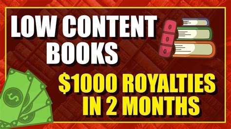 Low Content Book Publishing Over In Royalties In Months Make