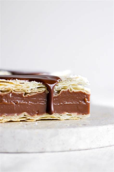 The beauty of this custard is that you can eat it straight away… Vegan Chocolate Custard Slice - Amy Le Creations | Recipe ...