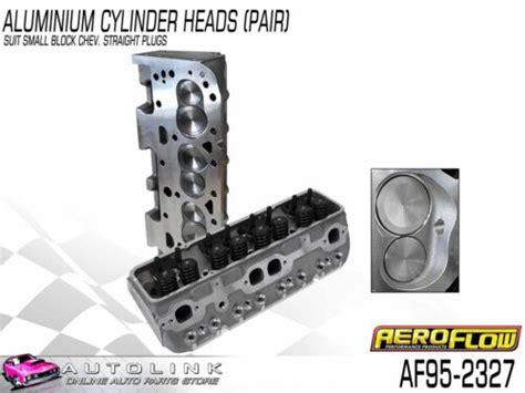 Aeroflow Sb Chev V8 180cc Complete Aluminium Cylinder Heads Pair Af95