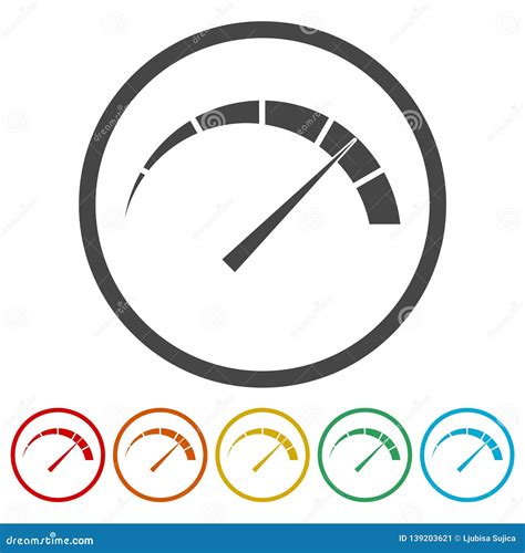 Pressure Gauge Manometer Icon Stock Vector Illustration Of Dial